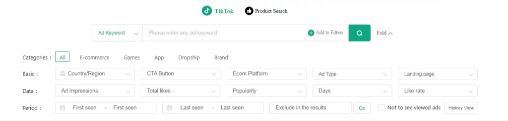 TikTok Ad Search