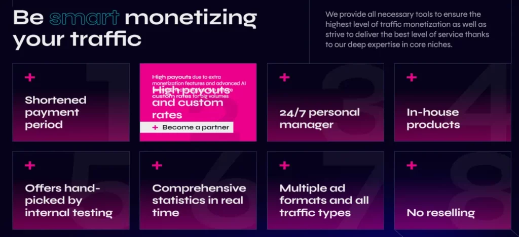Key Features of Zeydoo Affiliate Network